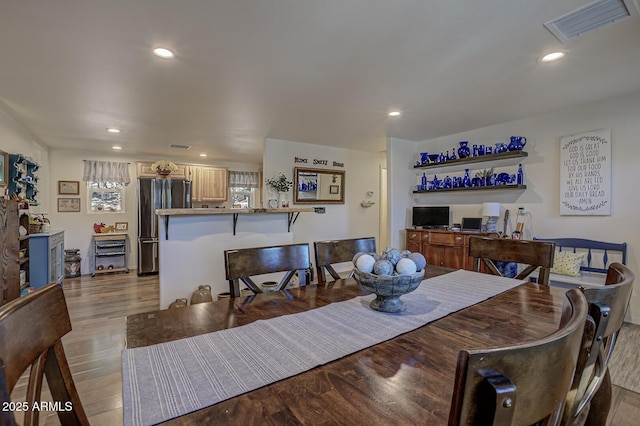 4090 N Cherri Lynn Dr, Pine, AZ 85544 - dining area with wood finished floors and recessed lighting