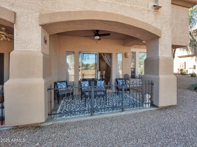 14000 N 94th St Unit 1008, Scottsdale, AZ 85260 - exterior space with ceiling fan and an outdoor hangout area