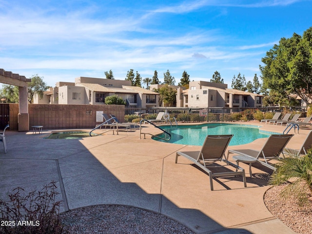 14000 N 94th St Unit 1008, Scottsdale, AZ 85260 - community pool featuring fence, a patio area, and a residential view