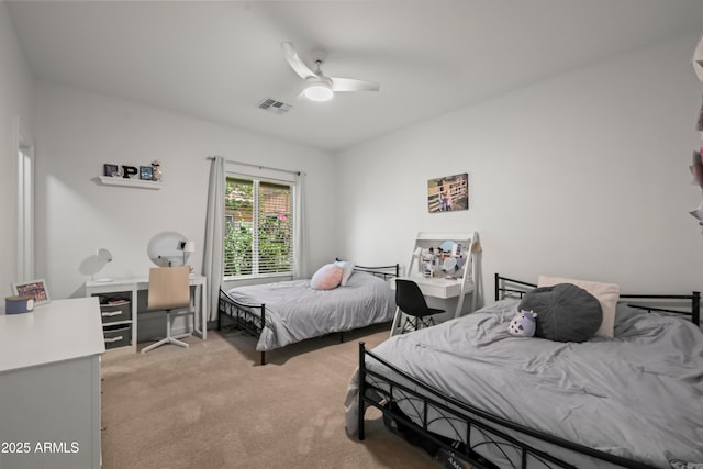 3766 E Ringtail Way, Phoenix, AZ 85050 - bedroom featuring light colored carpet and a ceiling fan