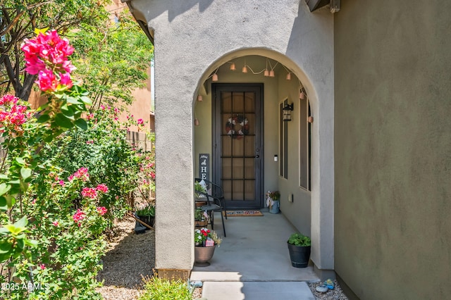 3766 E Ringtail Way, Phoenix, AZ 85050 - view of exterior entry with stucco siding