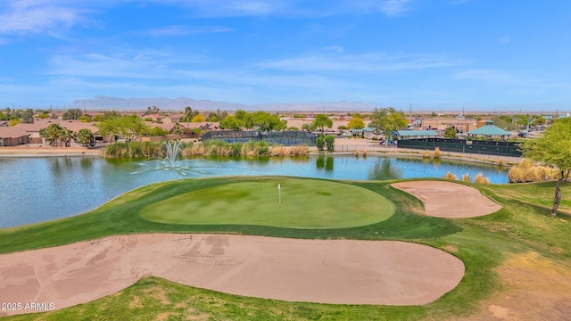30032 N Desert Willow Blvd, San Tan Valley, AZ 85143 - view of community featuring a water and mountain view, view of golf course, an area to practice putting, and a residential view