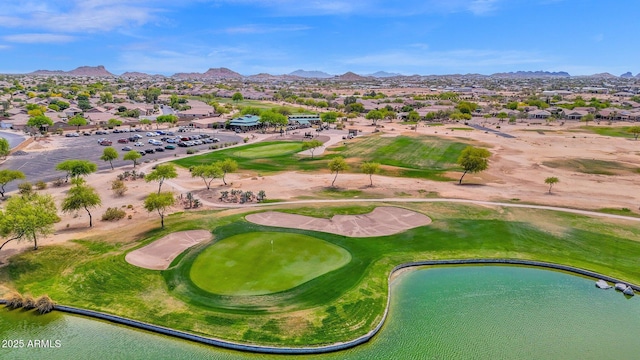 30032 N Desert Willow Blvd, San Tan Valley, AZ 85143 - aerial perspective of suburban area with a golf club and a water and mountain view