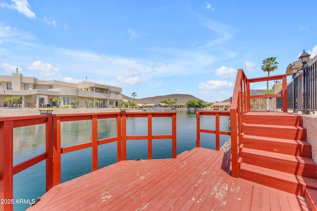 5822 W Abraham Ln, Glendale, AZ 85308 - dock area with a water and mountain view and a residential view