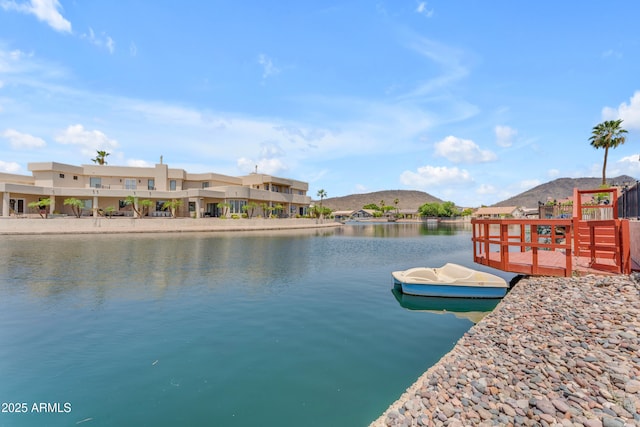 5822 W Abraham Ln, Glendale, AZ 85308 - dock featuring a water and mountain view