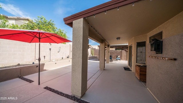 view of patio / terrace with a fenced backyard