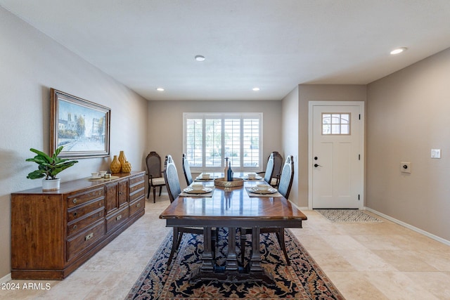 view of dining space