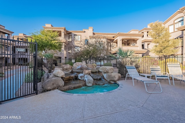 view of pool with a patio