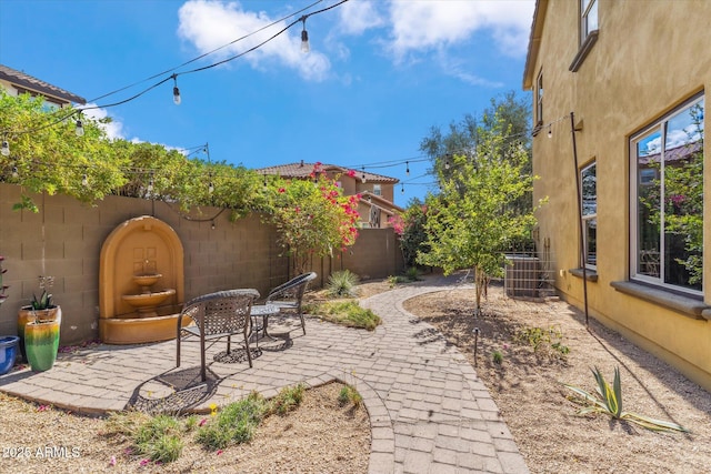 view of patio with fence