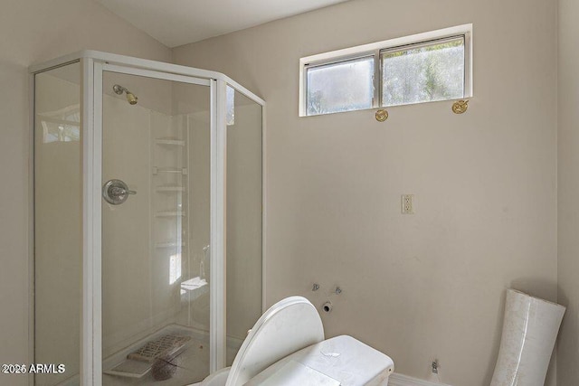 full bathroom featuring a stall shower