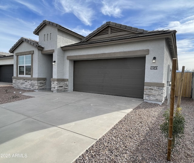 view of front of house featuring a garage