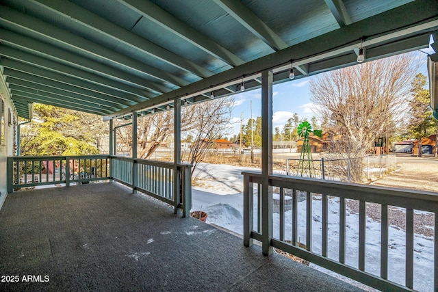 view of patio featuring covered porch