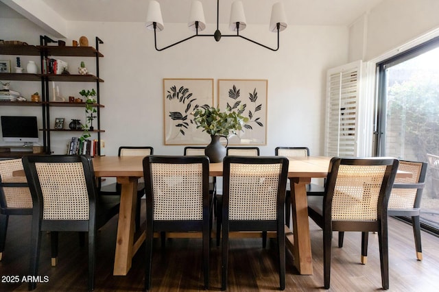 4525 N 66th St Unit 1, Scottsdale, AZ 85251 - dining space featuring a chandelier and light wood-type flooring