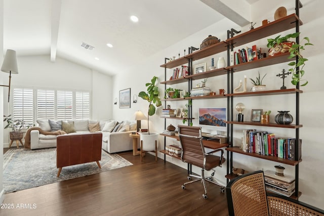 4525 N 66th St Unit 1, Scottsdale, AZ 85251 - living area featuring dark wood finished floors and recessed lighting