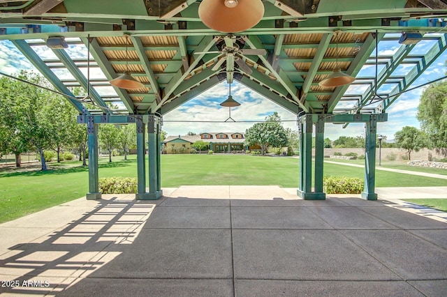 view of patio with a pergola