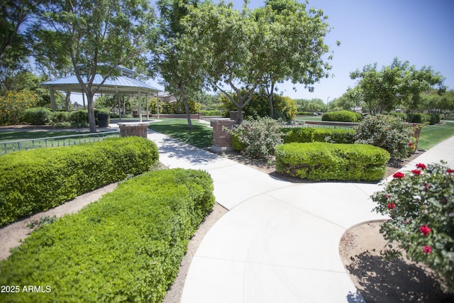 surrounding community with a gazebo