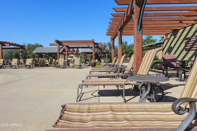 view of patio / terrace with a pergola