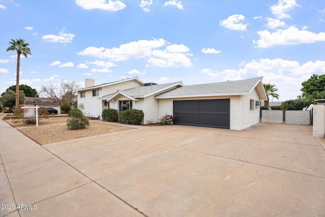 view of front facade with a garage