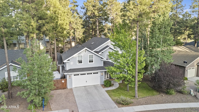 view of front of home featuring a garage