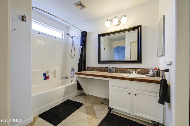 1107 E Ln Salle St, Phoenix, AZ 85040 - full bathroom featuring bathing tub / shower combination, vanity, and tile patterned flooring