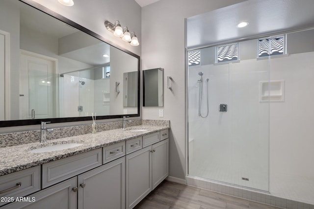 2644 S Dock St, Gilbert, AZ 85295 - full bath with double vanity, a sink, and a stall shower