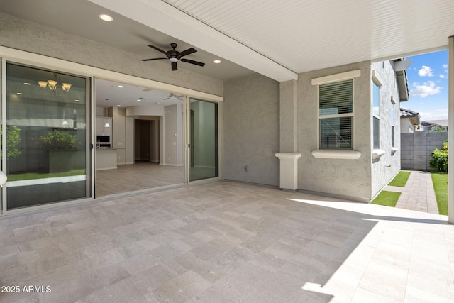 2644 S Dock St, Gilbert, AZ 85295 - view of patio featuring fence and a ceiling fan