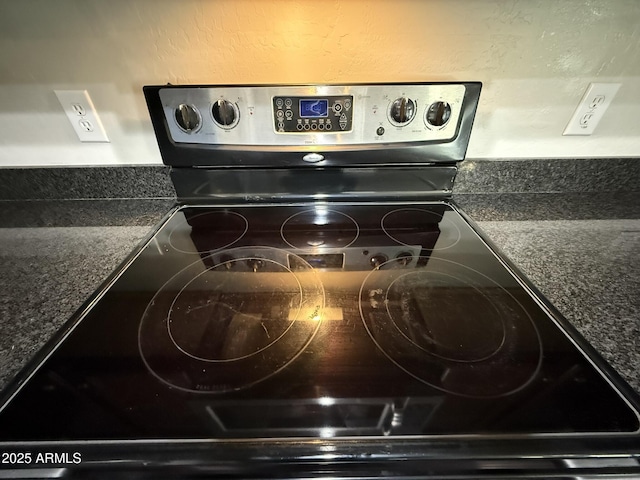 details with electric stove