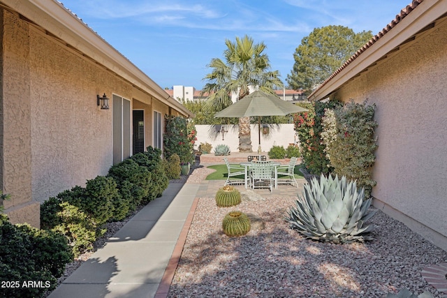 view of yard featuring a patio area