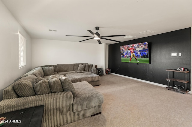 16848 W Alice Ave, Waddell, AZ 85355 - carpeted living room with ceiling fan and baseboards