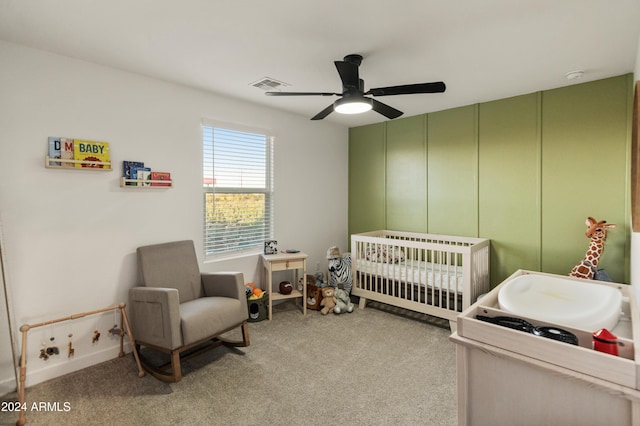 16848 W Alice Ave, Waddell, AZ 85355 - bedroom with a nursery area, carpet flooring, and ceiling fan