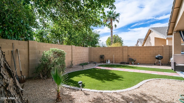 view of yard featuring a patio area