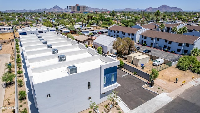 bird's eye view with a residential view and a mountain view