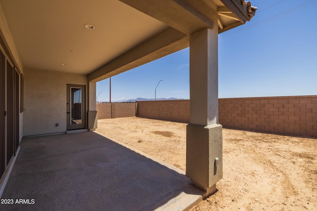 view of yard with a patio area