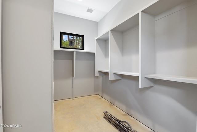 view of walk in closet