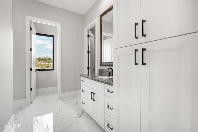 1804 E Senna Pt, Payson, AZ 85541 - bathroom with vanity, baseboards, and marble finish floor