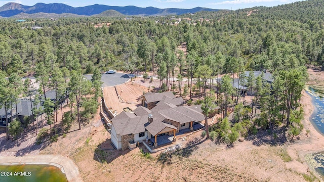 aerial view featuring a mountain view