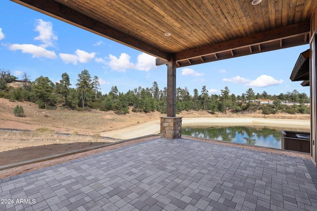 1804 E Senna Pt, Payson, AZ 85541 - view of patio / terrace with a water view