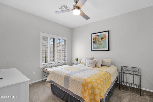 2452 W Muirfield Dr, Anthem, AZ 85086 - bedroom with a ceiling fan, carpet floors, baseboards, and visible vents
