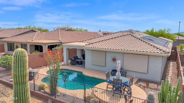 2452 W Muirfield Dr, Anthem, AZ 85086 - view of pool featuring a fenced backyard, a patio, and a fenced in pool