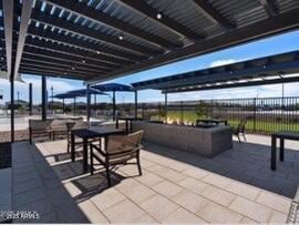 view of patio with a pergola