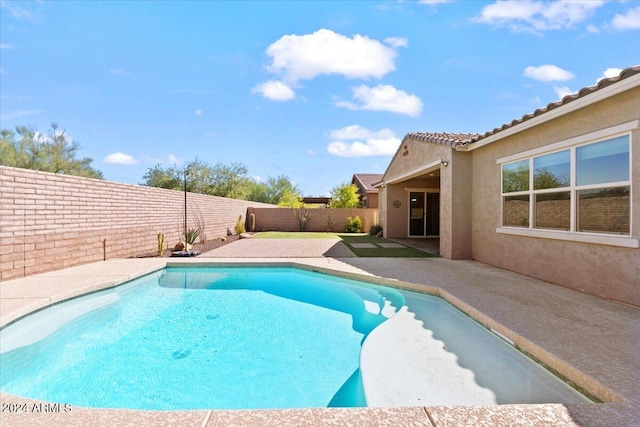 view of pool with a patio