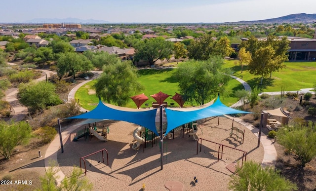 11856 W Lone Tree Trl, Peoria, AZ 85383 - aerial perspective of suburban area featuring a mountain backdrop