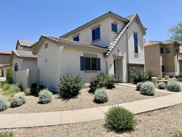 2539 N 148th Dr, Goodyear, AZ 85395 - view of front facade featuring a tile roof and stucco siding