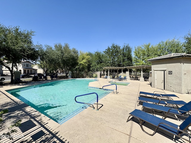 2539 N 148th Dr, Goodyear, AZ 85395 - community pool featuring a patio and a pergola
