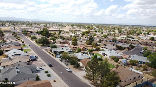 bird's eye view featuring a mountain view