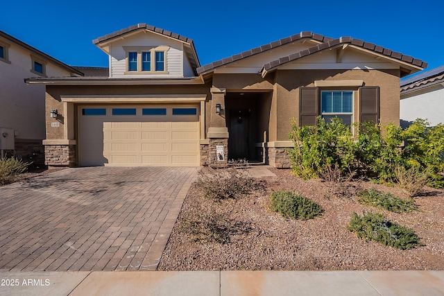 view of front of house featuring a garage