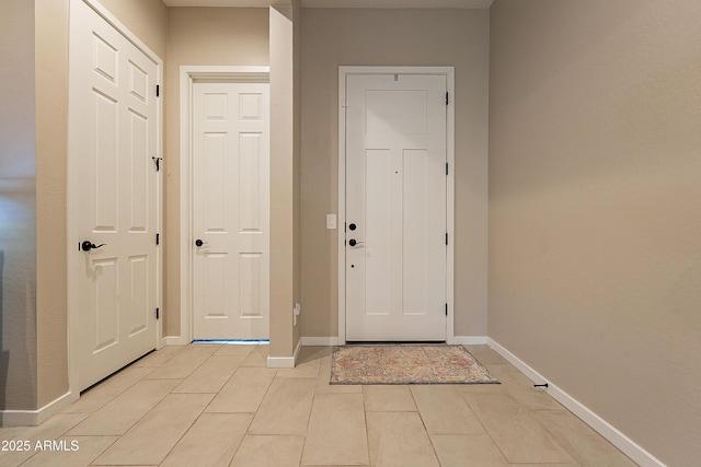 interior space featuring light tile patterned floors