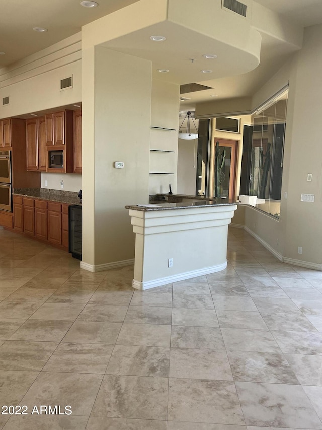interior space featuring beverage cooler