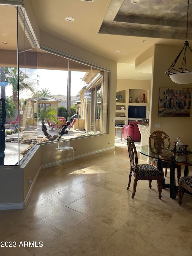 dining space with built in features