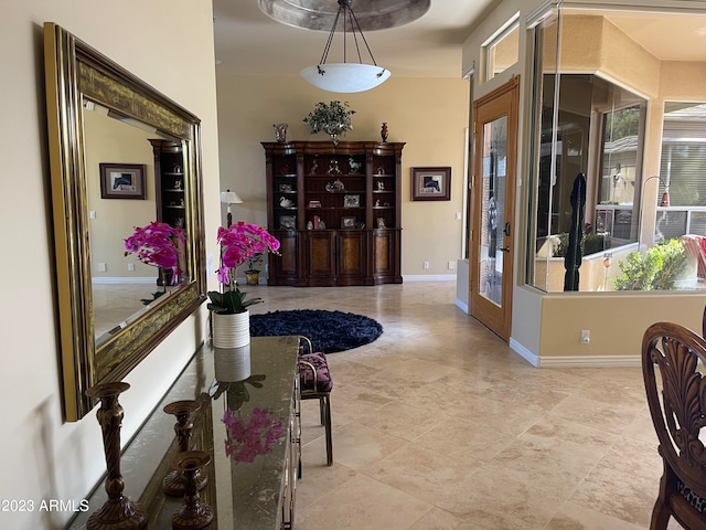 hall with french doors